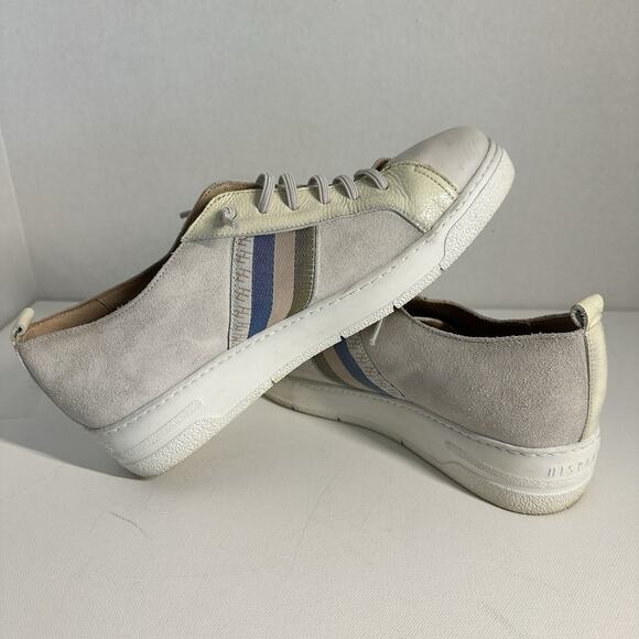 Hispanitas Women Platform Sneakers Size 40 US 9.5–10 Suede Leather Spain Stripes - Picture 1 of 16